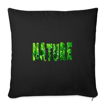 nature - Sofa pillowcase 17,3'' x 17,3'' (45 x 45 cm) - black - Front