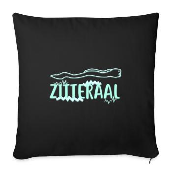 Electric eel - Sofa pillowcase 17,3'' x 17,3'' (45 x 45 cm) - black - Front