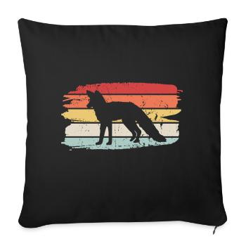 renard - Housse de coussin décorative 45 x 45 cm - noir - Devant