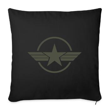 Army / Military - Sofa pillowcase 17,3'' x 17,3'' (45 x 45 cm) - black - Front