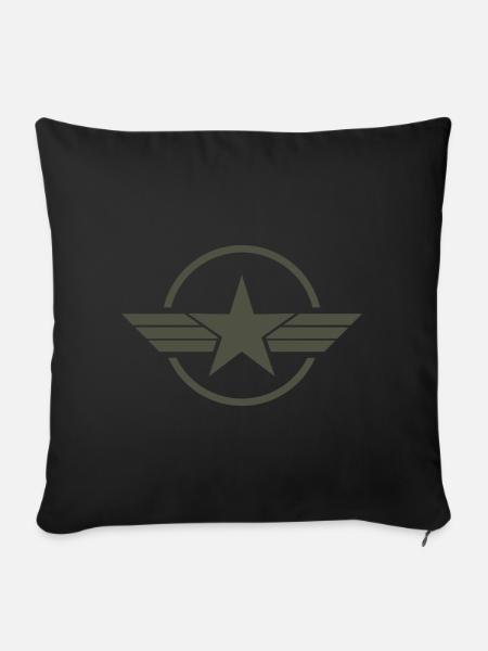 Armee / Militär - Sofakissenbezug 45 x 45 cm - Schwarz