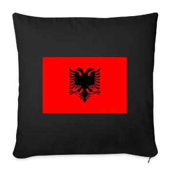 Albania - Sofa pillowcase 17,3'' x 17,3'' (45 x 45 cm) - black - Front