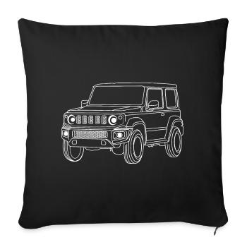 Jimny jeep - Sofa pillowcase 17,3'' x 17,3'' (45 x 45 cm) - black - Front