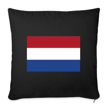 Pays-Bas Hollande Drapeau néerlandais Drapeau - Housse de coussin décorative 45 x 45 cm - noir - Devant