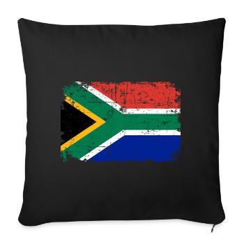 South Africa - Sofa pillowcase 17,3'' x 17,3'' (45 x 45 cm) - black - Front