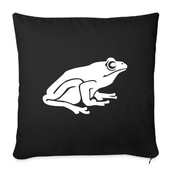 grenouille - Housse de coussin décorative 45 x 45 cm - noir - Devant