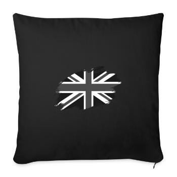 Grande-Bretagne drapeau britannique drapeau Union Jack - Housse de coussin décorative 45 x 45 cm - noir - Devant