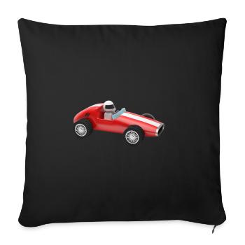 racing car auto automobile toy - Sofa pillowcase 17,3'' x 17,3'' (45 x 45 cm) - black - Front
