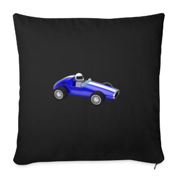 racing car auto automobile toy - Sofa pillowcase 17,3'' x 17,3'' (45 x 45 cm) - black - Front