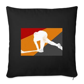 Joueur de hockey - Housse de coussin décorative 45 x 45 cm - noir - Devant