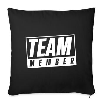 timbre de membre de l'équipe - Housse de coussin décorative 45 x 45 cm - noir - Devant