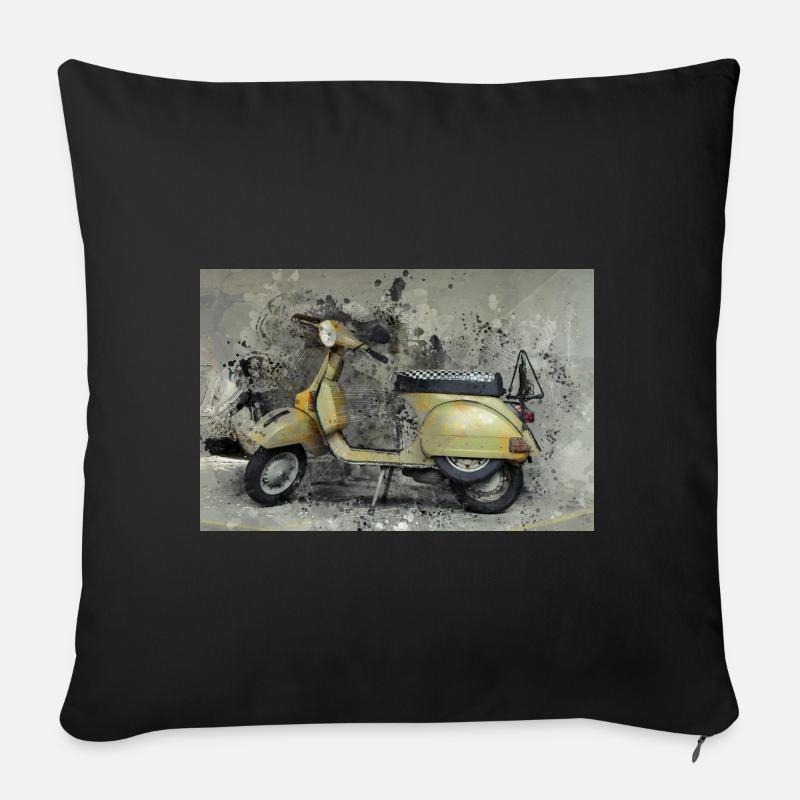Roller in Gold - Sofakissenbezug 45 x 45 cm - Schwarz