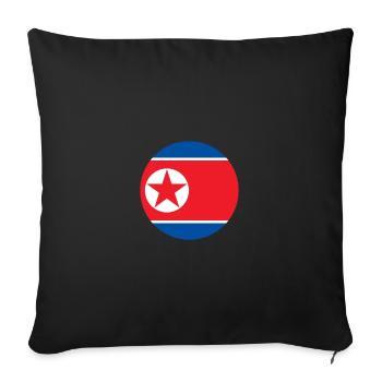 North Korea North Korean flag flag - Sofa pillowcase 17,3'' x 17,3'' (45 x 45 cm) - black - Front
