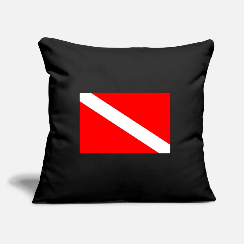Drapeau de plongée Housse de coussin décorative 45 x 45 cm