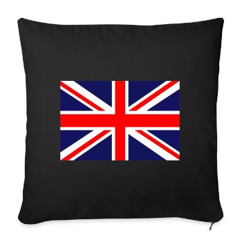 Großbritannien britisch Flagge Fahne - Sofakissenbezug 45 x 45 cm - Schwarz - Vorne