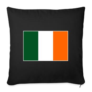 Drapeau de l’Irlande - Housse de coussin décorative 45 x 45 cm - noir - Devant