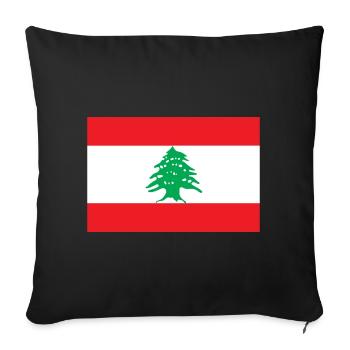 Libanon libanesisch Flagge Fahne - Sofakissenbezug 45 x 45 cm - Schwarz - Vorne