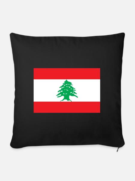 Libanon libanesisch Flagge Fahne - Sofakissenbezug 45 x 45 cm - Schwarz