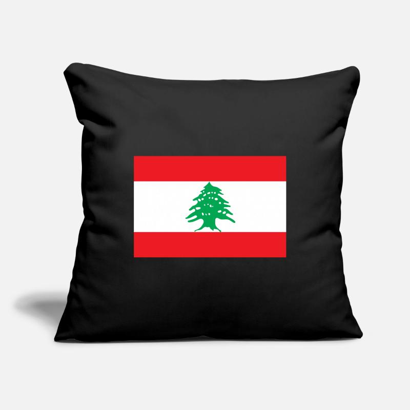 Liban drapeau libanais drapeau Housse de coussin décorative 45 x 45 cm