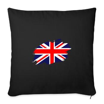 Großbritannien britisch Flagge Fahne - Sofakissenbezug 45 x 45 cm - Schwarz - Vorne
