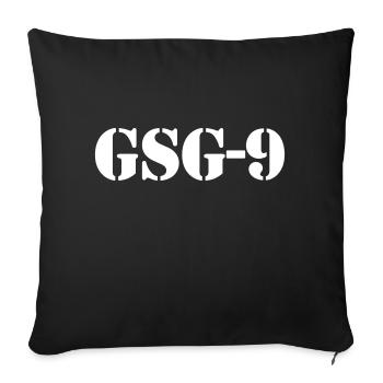 Vecteur militaire GSG 9 - Housse de coussin décorative 45 x 45 cm - noir - Devant