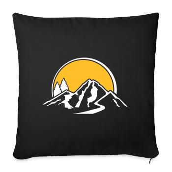 les montagnes - Housse de coussin décorative 45 x 45 cm - noir - Devant