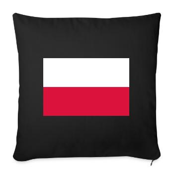 drapeau de la Pologne affiche Polen Pologne Pologne - Housse de coussin décorative 45 x 45 cm - noir - Devant