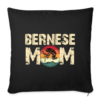 Bernese mom - Sofa pillowcase 17,3'' x 17,3'' (45 x 45 cm) - black - Front