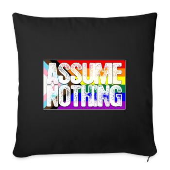 Angenommen Nichts LGBTQ Progress Pride Flagge - Sofakissenbezug 45 x 45 cm - Schwarz - Vorne