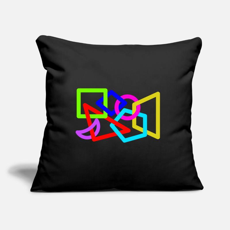 Formes néon entrelacées Housse de coussin décorative 45 x 45 cm