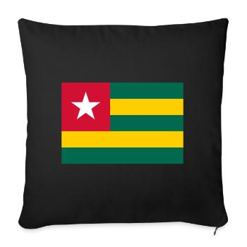 Togo drapeau togolais drapeau - Housse de coussin décorative 45 x 45 cm - noir - Devant