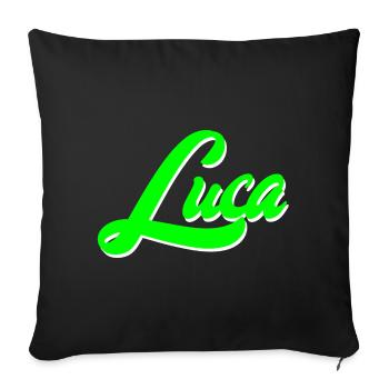 Luca Bright Neon Lettering Lettering - Housse de coussin décorative 45 x 45 cm - noir - Devant
