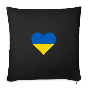 Ukraine Ukrainian Flag Flag - Sofa pillowcase 17,3'' x 17,3'' (45 x 45 cm) - black - Front