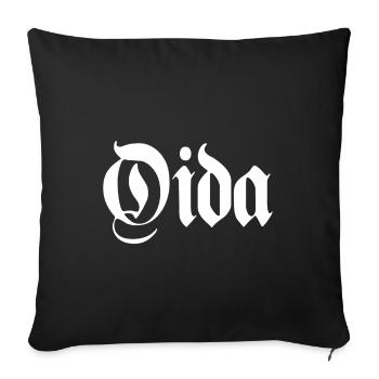 OIDA WIENERISCH ÖSTERREICHISCH MUNDART GESCHENK - Sofakissenbezug 45 x 45 cm - Schwarz - Vorne