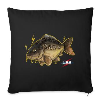 Aquatic cartoon electric fish - Sofa pillowcase 17,3'' x 17,3'' (45 x 45 cm) - black - Front