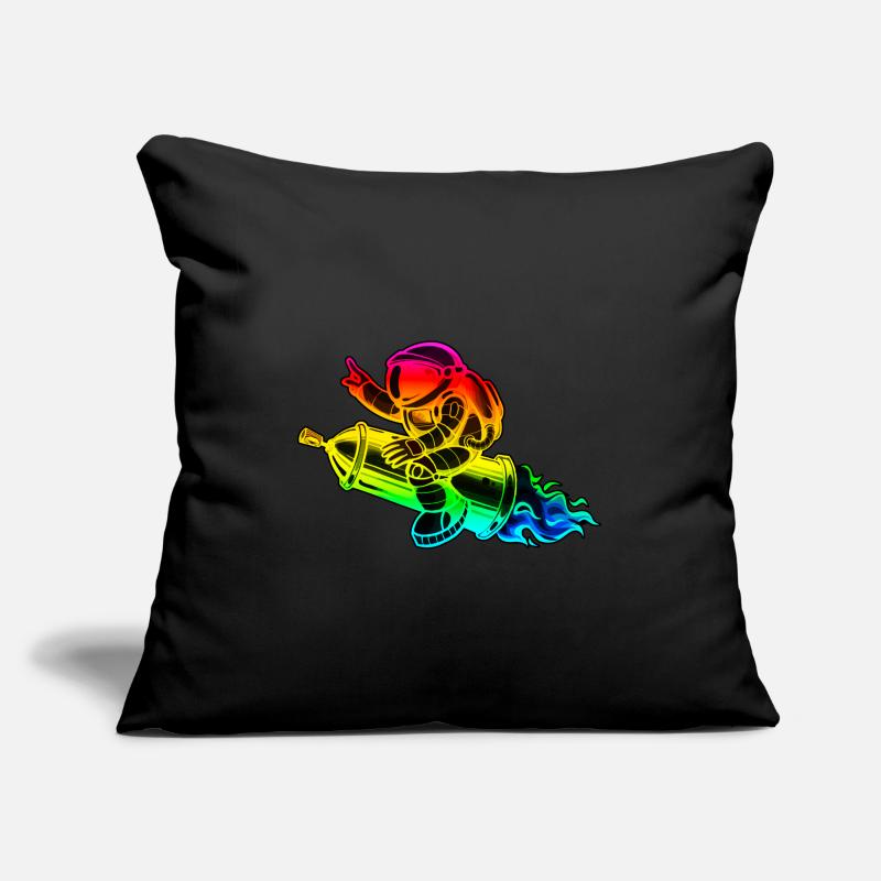 Graffiti astronaut with spray can rocket Sofa pillowcase 17,3'' x 17,3'' (45 x 45 cm)