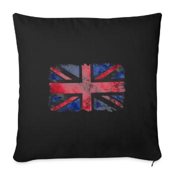 Watercolour Union Jack Splash - Sofa pillowcase 17,3'' x 17,3'' (45 x 45 cm) - black - Front