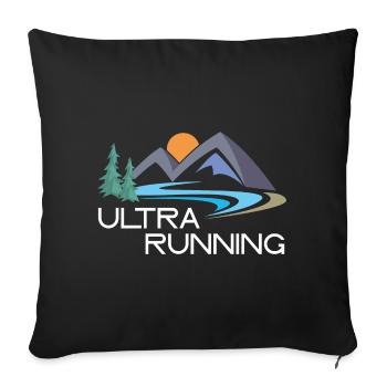 Ultra Running - Housse de coussin décorative 45 x 45 cm - noir - Devant
