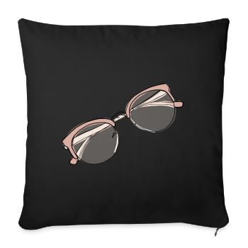 Glasses Symbol Boho - Sofa pillowcase 17,3'' x 17,3'' (45 x 45 cm) - black - Front