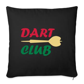 Dart club (dart) - Sofa pillowcase 17,3'' x 17,3'' (45 x 45 cm) - black - Front