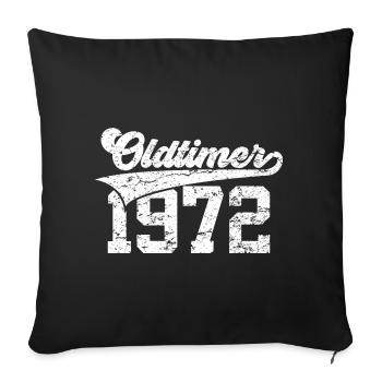 54E VOITURE DE COLLECTION ANNIVERSAIRE 1972 - Housse de coussin décorative 45 x 45 cm - noir - Devant