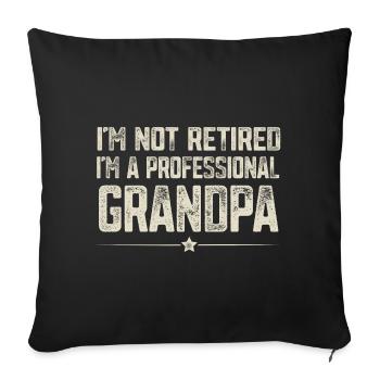 Grand-père - Housse de coussin décorative 45 x 45 cm - noir - Devant