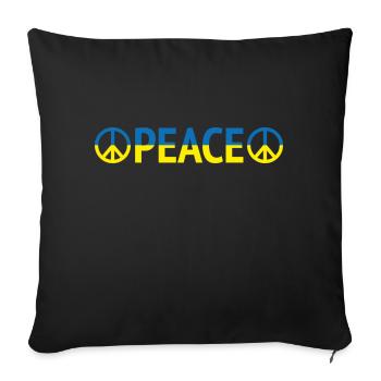 Peace Ukraine No war - Sofa pillowcase 17,3'' x 17,3'' (45 x 45 cm) - black - Front