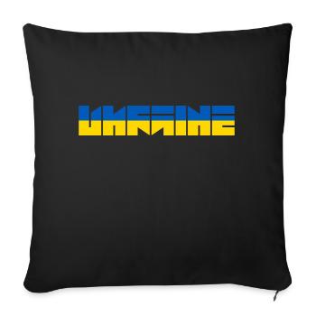 Ukraine Peace Flag Yellow Blue - Sofa pillowcase 17,3'' x 17,3'' (45 x 45 cm) - black - Front