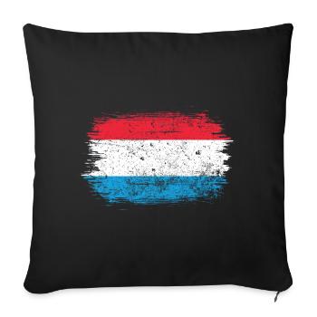 Coup de pinceau Drapeau néerlandais - Housse de coussin décorative 45 x 45 cm - noir - Devant