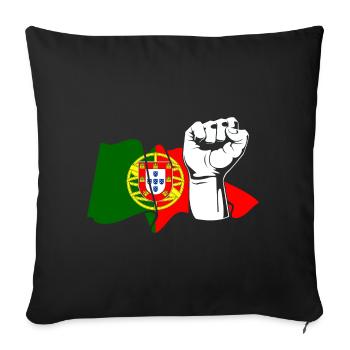 Faust Portugais Portugal - Housse de coussin décorative 45 x 45 cm - noir - Devant