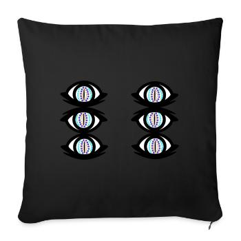 Auge Augen Fantasy spirituell Schamane Okkult - Sofakissenbezug 45 x 45 cm - Schwarz - Vorne