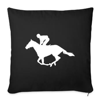 Equestrian Horse Riding Hunting Show Jumping - Sofa pillowcase 17,3'' x 17,3'' (45 x 45 cm) - black - Front