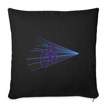 Futuristic Warping Bicycle Defying Physics - Sofa pillowcase 17,3'' x 17,3'' (45 x 45 cm) - black - Front