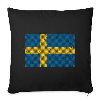 Sweden - Sofa pillowcase 17,3'' x 17,3'' (45 x 45 cm) - black - Front